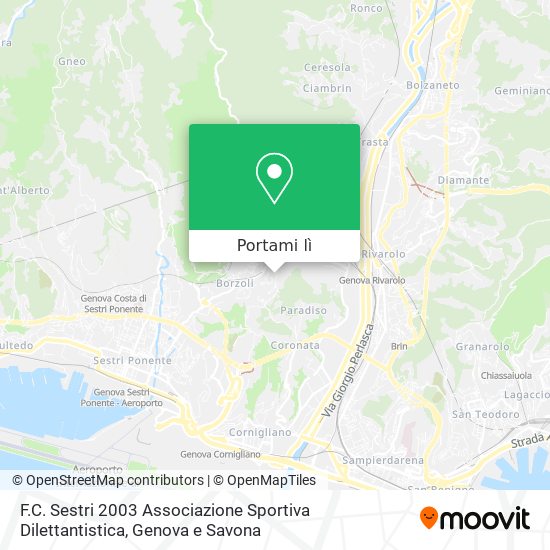 Mappa F.C. Sestri 2003 Associazione Sportiva Dilettantistica