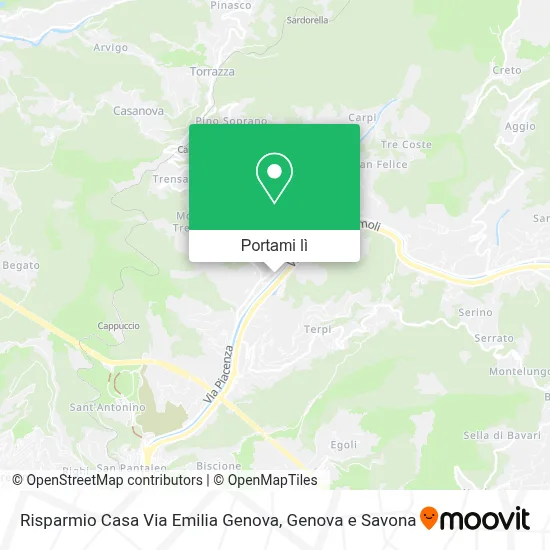 Mappa Risparmio Casa Via Emilia Genova