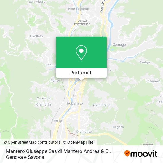 Mappa Mantero Giuseppe Sas di Mantero Andrea & C.