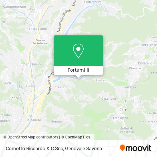 Mappa Comotto Riccardo & C.Snc