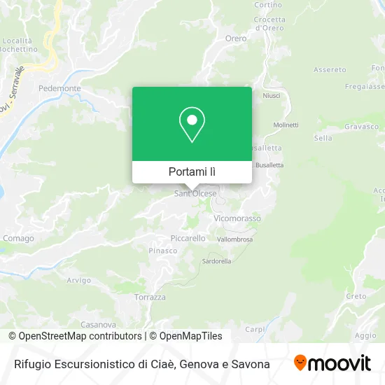 Mappa Rifugio Escursionistico di Ciaè