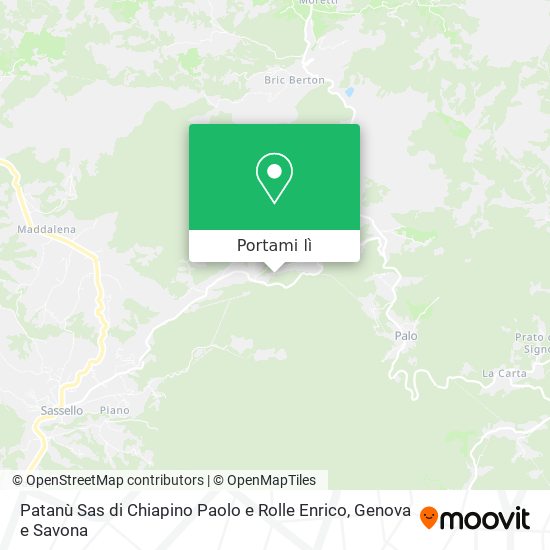 Mappa Patanù Sas di Chiapino Paolo e Rolle Enrico