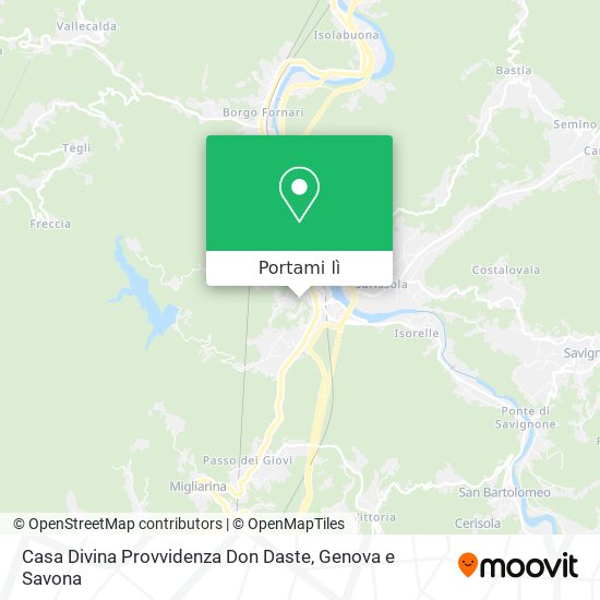 Mappa Casa Divina Provvidenza Don Daste