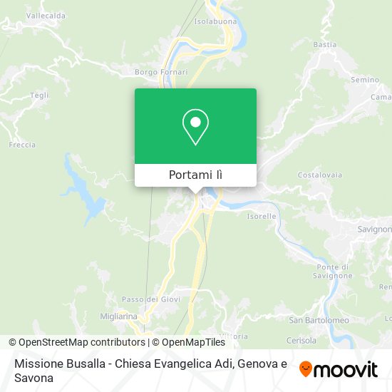 Mappa Missione Busalla - Chiesa Evangelica Adi