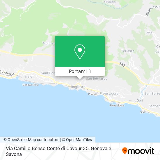 Mappa Via Camillo Benso Conte di Cavour  35