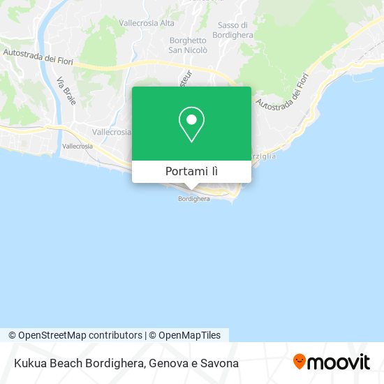 Mappa Kukua Beach Bordighera