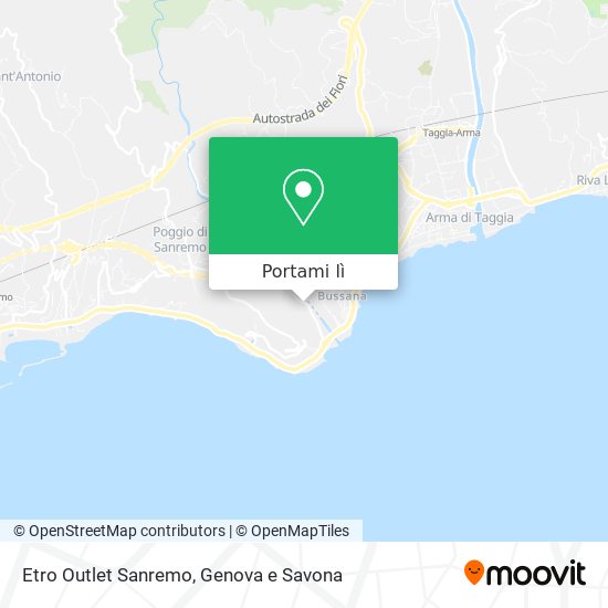 Mappa Etro Outlet Sanremo