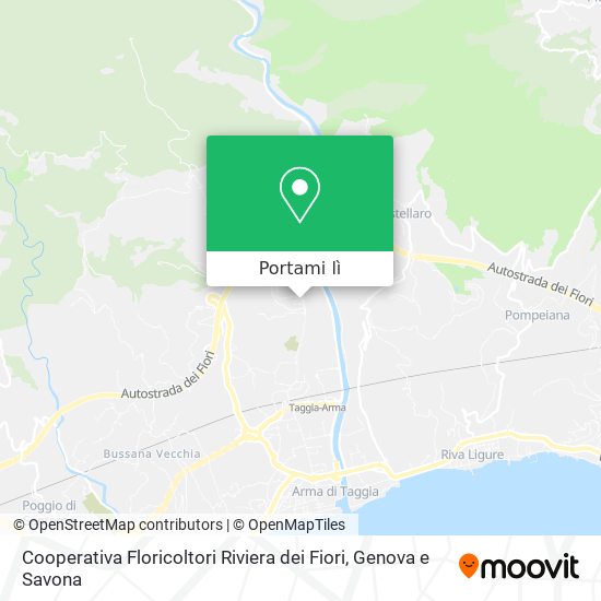 Mappa Cooperativa Floricoltori Riviera dei Fiori