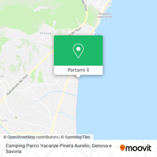 Mappa Camping Parco Vacanze Pineta Aurelio