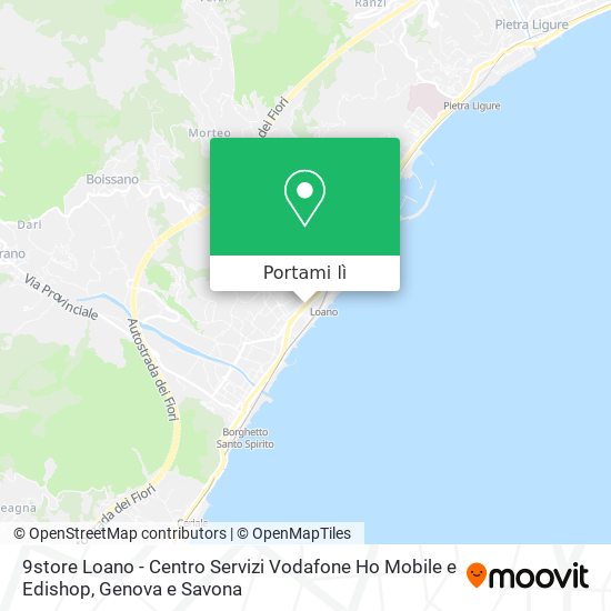 Mappa 9store Loano - Centro Servizi Vodafone Ho Mobile e Edishop