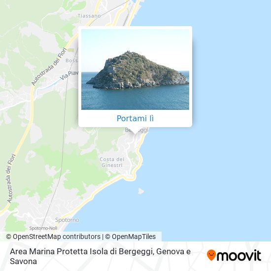 Mappa Area Marina Protetta Isola di Bergeggi