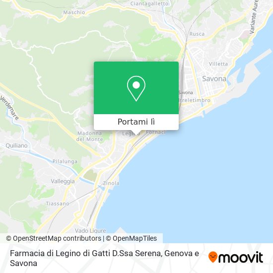 Mappa Farmacia di Legino di Gatti D.Ssa Serena