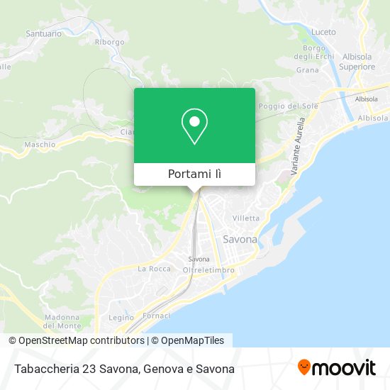 Mappa Tabaccheria 23 Savona