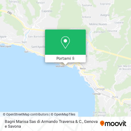 Mappa Bagni Marisa Sas di Armando Traversa & C.