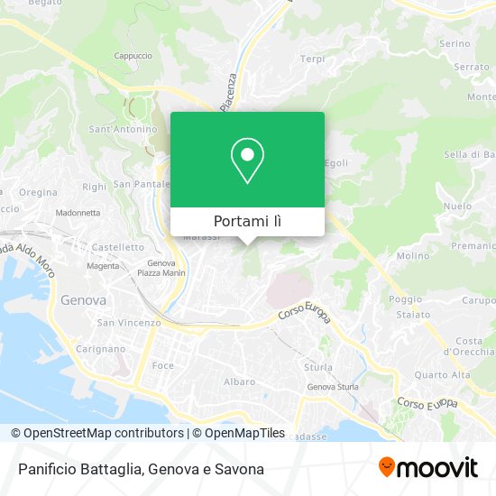Mappa Panificio Battaglia