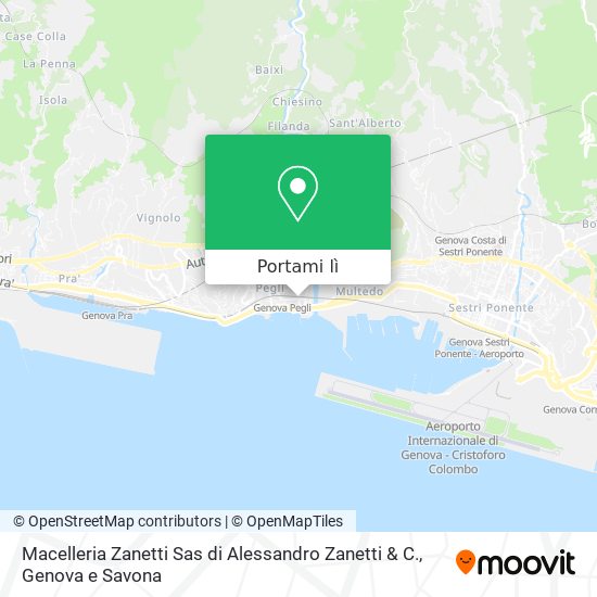 Mappa Macelleria Zanetti Sas di Alessandro Zanetti & C.