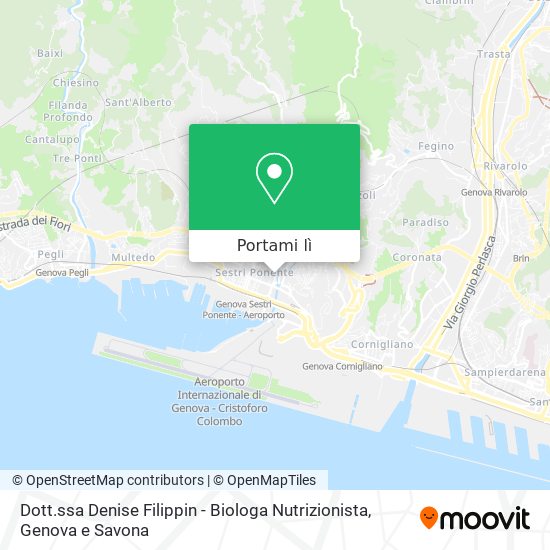 Mappa Dott.ssa Denise Filippin - Biologa Nutrizionista