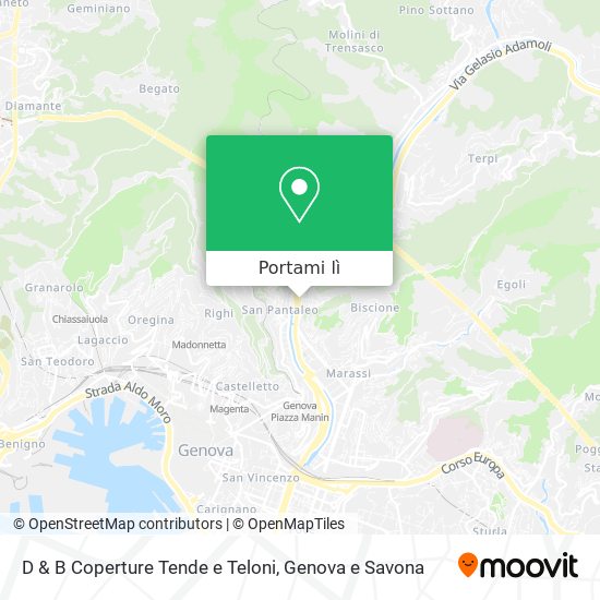 Mappa D & B Coperture Tende e Teloni
