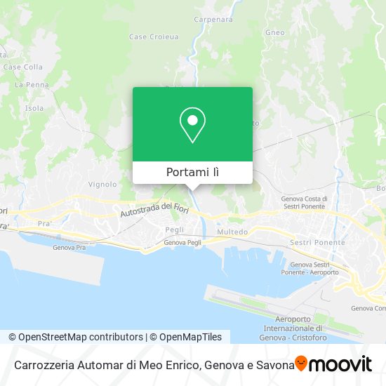Mappa Carrozzeria Automar di Meo Enrico