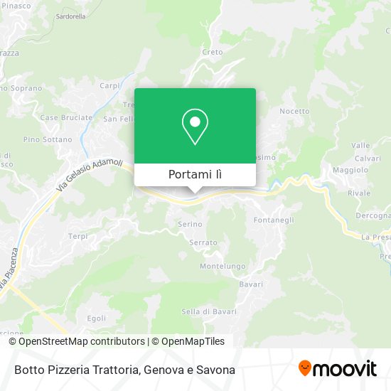 Mappa Botto Pizzeria Trattoria
