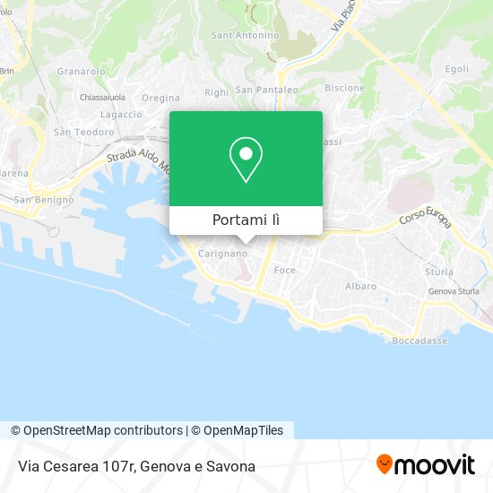 Mappa Via Cesarea 107r