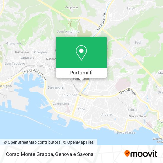 Mappa Corso Monte Grappa