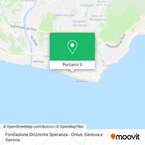 Mappa Fondazione Orizzonte Speranza - Onlus