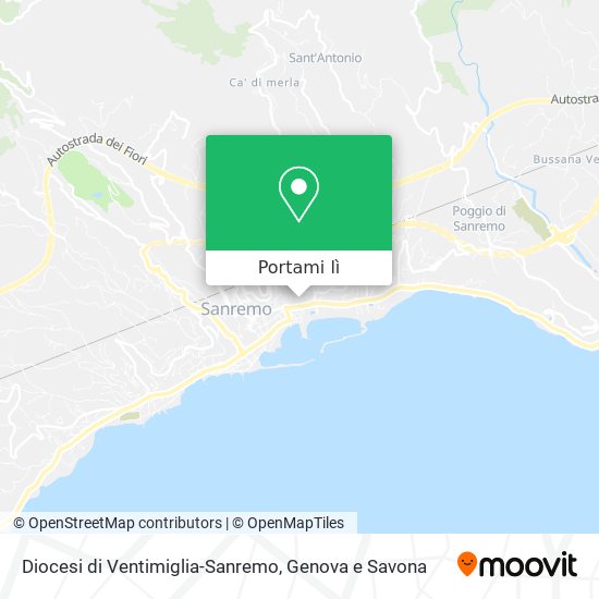 Mappa Diocesi di Ventimiglia-Sanremo