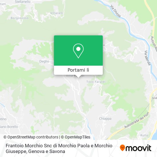 Mappa Frantoio Morchio Snc di Morchio Paola e Morchio Giuseppe