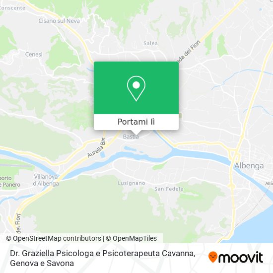 Mappa Dr. Graziella Psicologa e Psicoterapeuta Cavanna