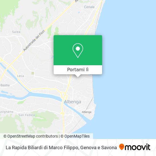 Mappa La Rapida Biliardi di Marco Filippo