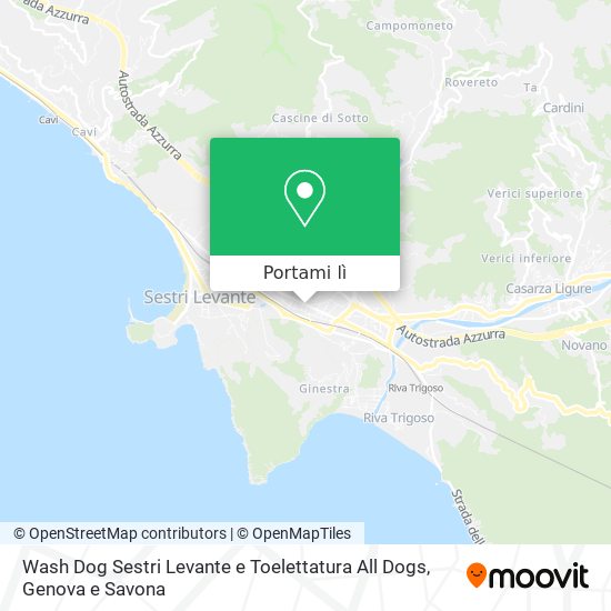 Mappa Wash Dog Sestri Levante e Toelettatura All Dogs