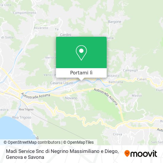 Mappa Madi Service Snc di Negrino Massimiliano e Diego