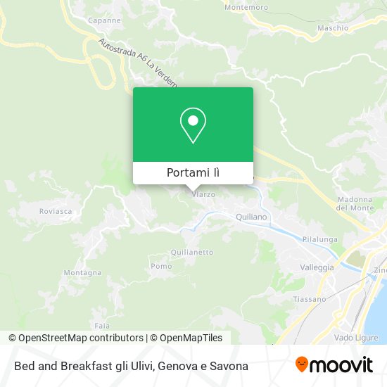 Mappa Bed and Breakfast gli Ulivi