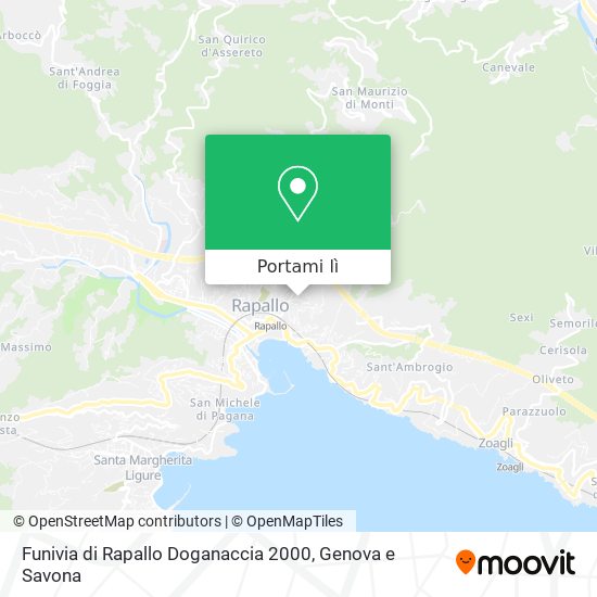 Mappa Funivia di Rapallo Doganaccia 2000