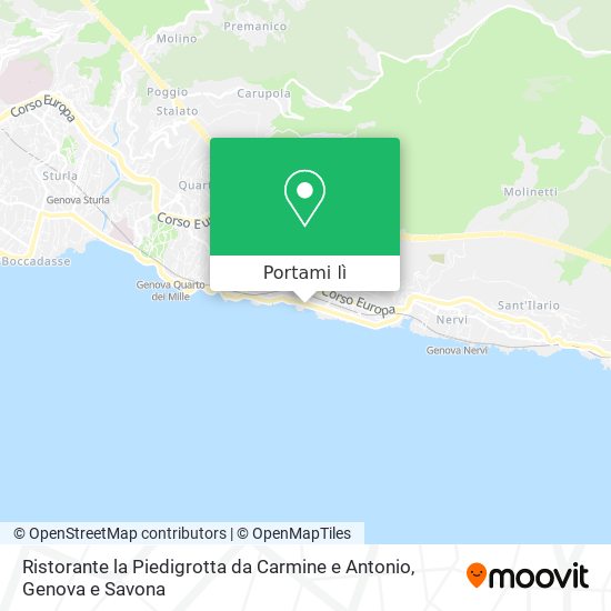 Mappa Ristorante la Piedigrotta da Carmine e Antonio
