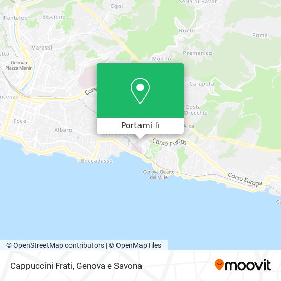 Mappa Cappuccini Frati