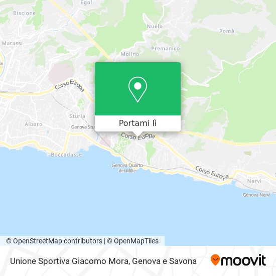 Mappa Unione Sportiva Giacomo Mora