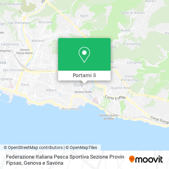 Mappa Federazione Italiana Pesca Sportiva Sezione Provin Fipsas