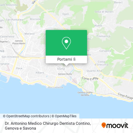 Mappa Dr. Antonino Medico Chirurgo Dentista Contino