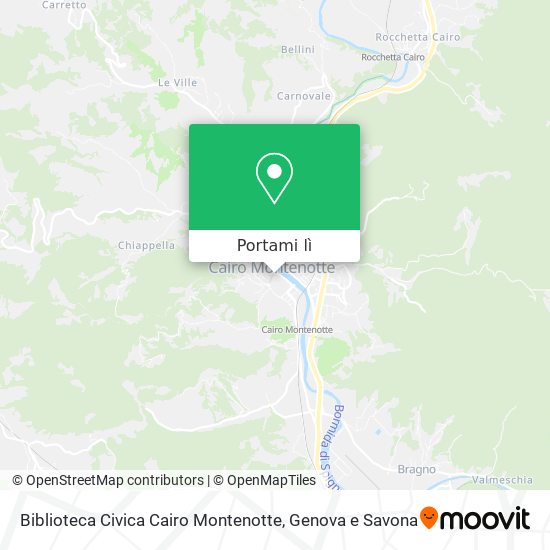 Mappa Biblioteca Civica Cairo Montenotte