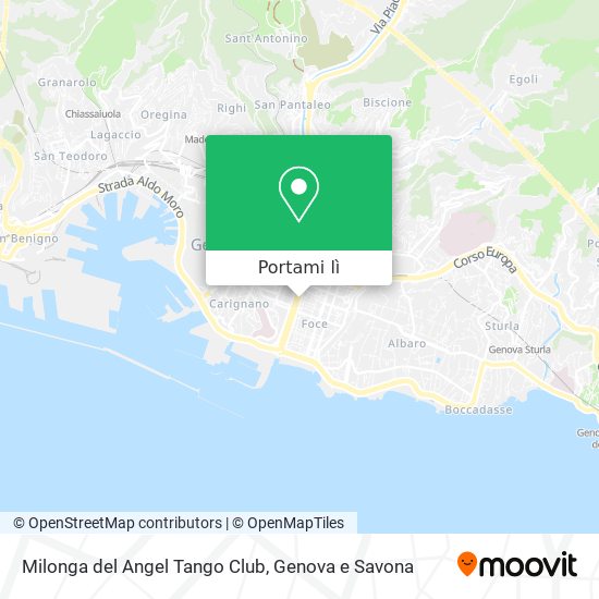 Mappa Milonga del Angel Tango Club