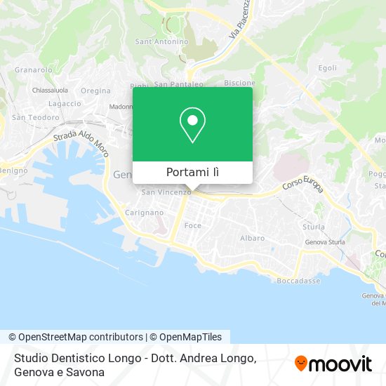 Mappa Studio Dentistico Longo - Dott. Andrea Longo