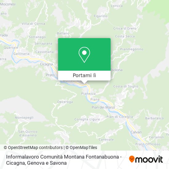 Mappa Informalavoro Comunità Montana Fontanabuona - Cicagna