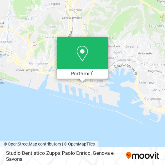 Mappa Studio Dentistico Zuppa Paolo Enrico