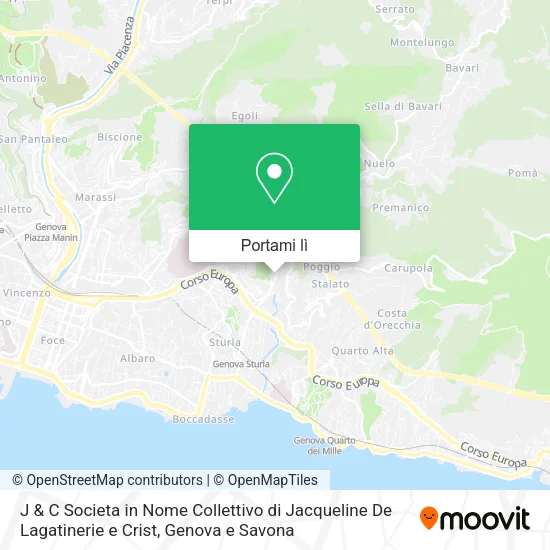 Mappa J & C Societa in Nome Collettivo di Jacqueline De Lagatinerie e Crist