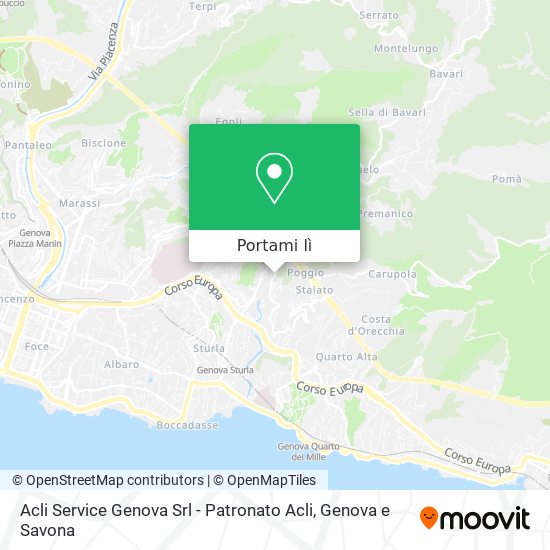 Mappa Acli Service Genova Srl - Patronato Acli