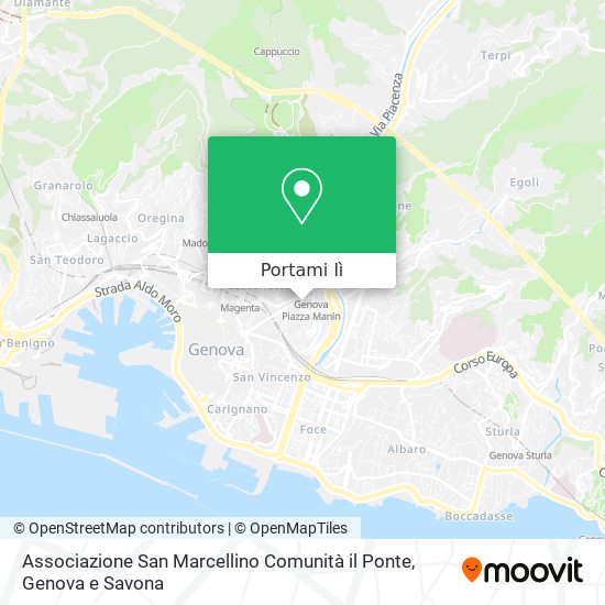 Mappa Associazione San Marcellino Comunità il Ponte