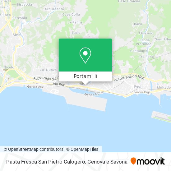 Come arrivare a Pasta Fresca San Pietro Calogero a Genova con Bus o Treno?