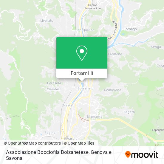 Mappa Associazione Bocciofila Bolzanetese